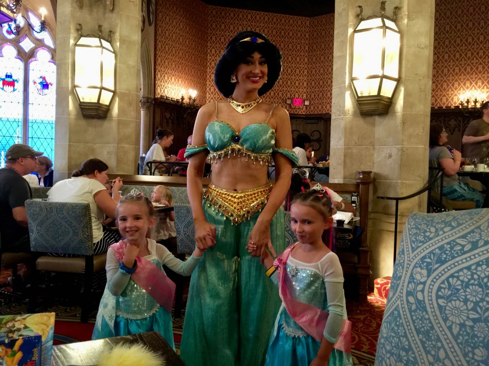Meeting Jasmine at Cinderellas Royal Table 2015