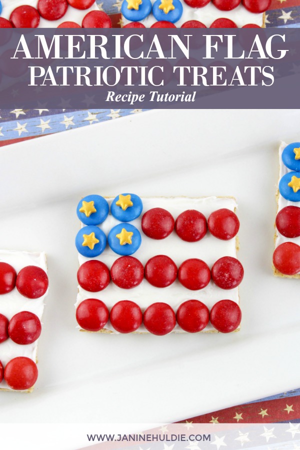 American Flag Patriotic Graham Cracker Patriotic Treats Recipe Featured Image