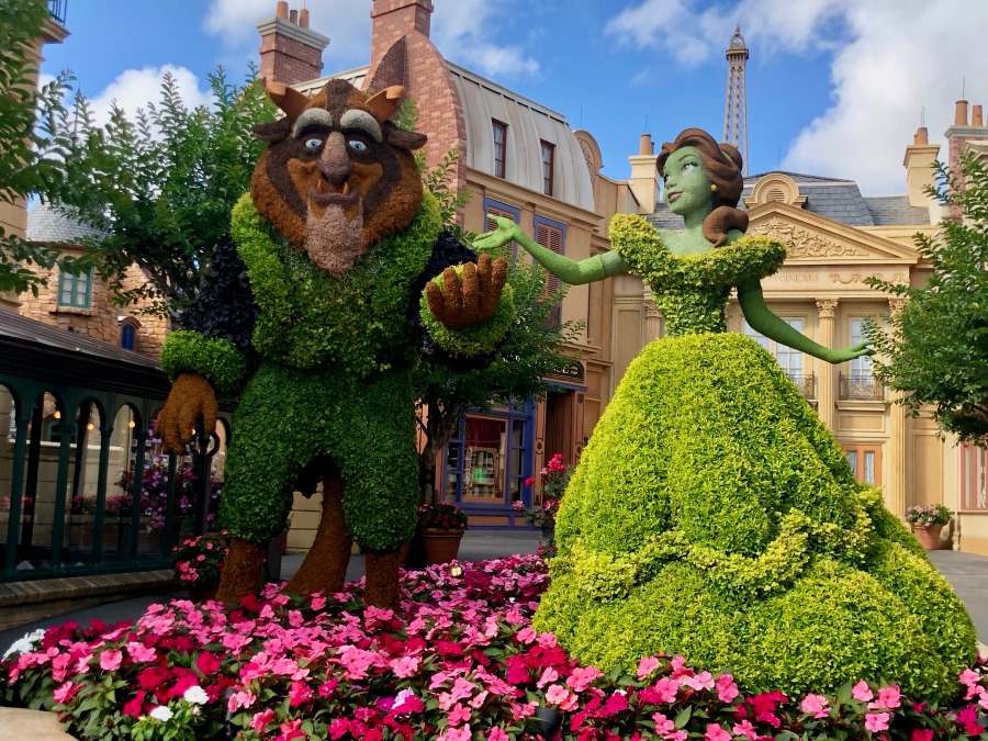Epcot Flower and Garden Festival Beauty and the Beast in France
