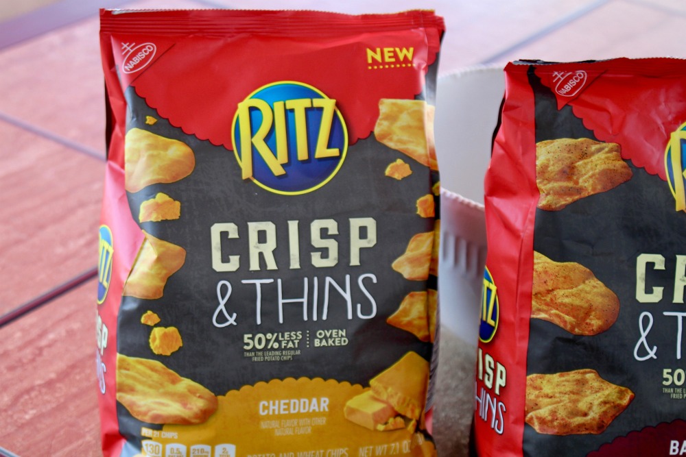 RITZ Crisp and Thins Cheddar Closeup
