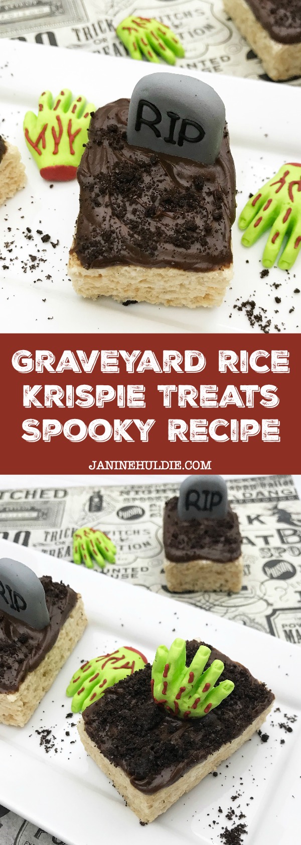 Graveyard Rice Krispie Treats Spooky Recipe
