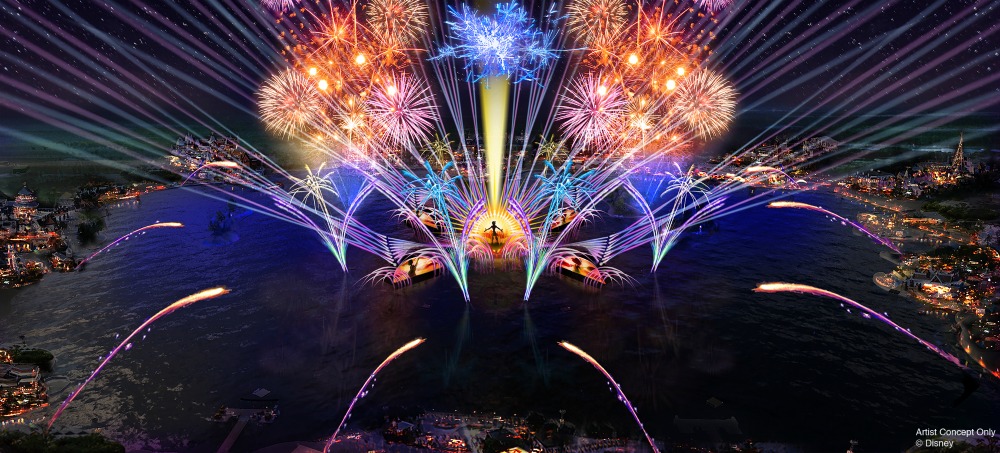 In 2020, the new “HarmonioUS” will debut at Epcot as the largest nighttime spectacular ever created for a Disney park. It will celebrate how the music of Disney inspires people the world over, carrying them away harmoniously on a stream of familiar Disney tunes reinterpreted by a diverse group of artists from around the globe. “HarmonioUS” will feature massive floating set pieces, custom-built LED panels, choreographed moving fountains, lights, pyrotechnics, lasers and more. (Disney)