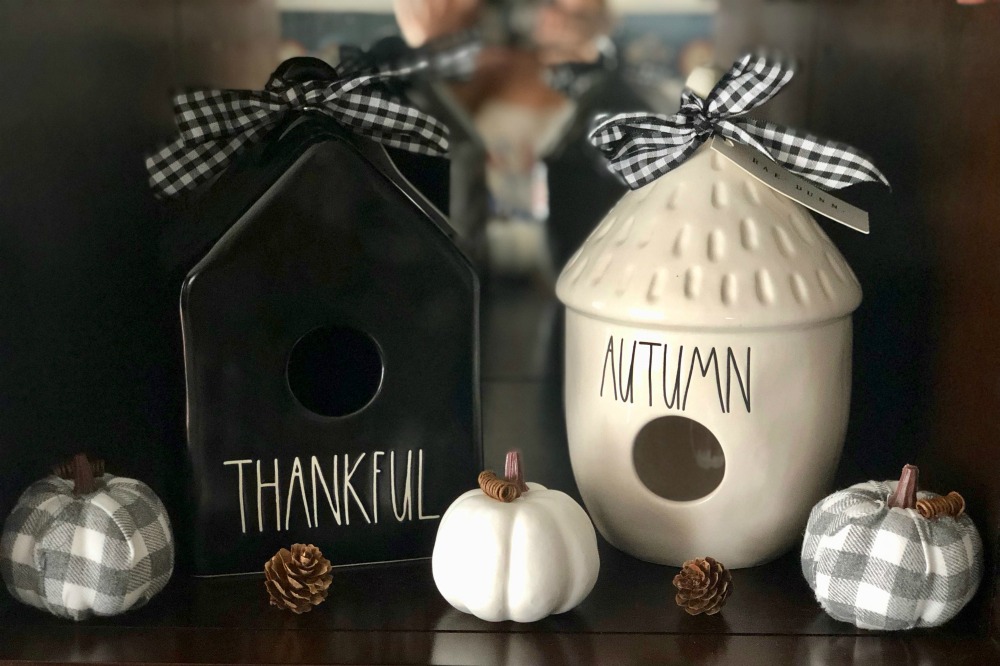 Rae Dunn Thankful and Autumn Birdhouses for Fall HTF