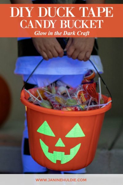 DIY Duck Tape Glow in the Dark Candy Bucket Featured Image