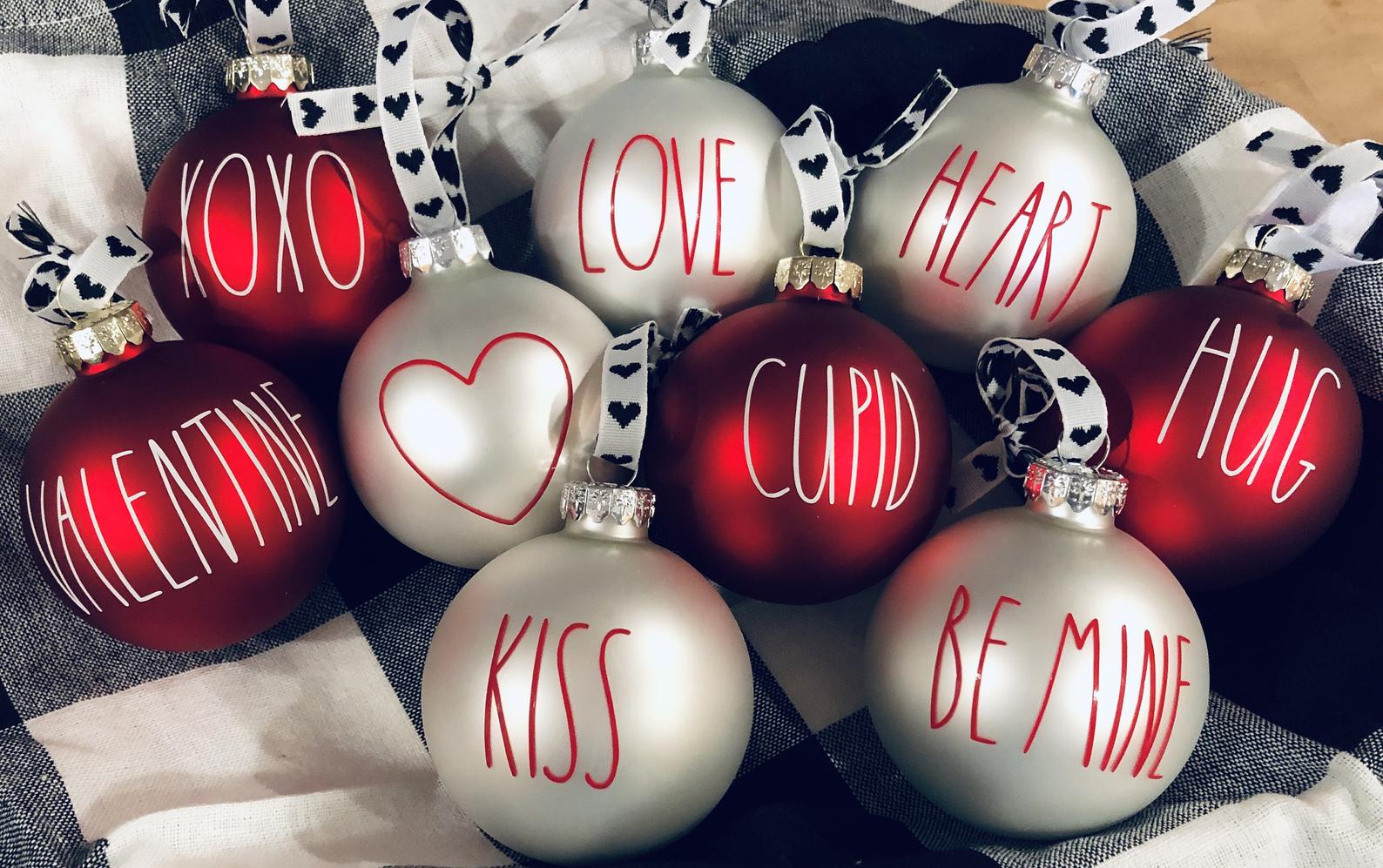 Rae Dunn Valentine Day Inspired Ornaments