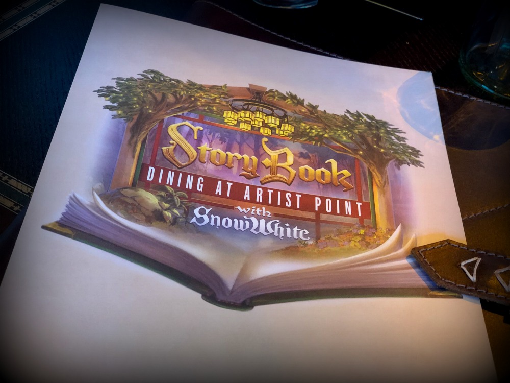 Disney World Storybook Dining Menu