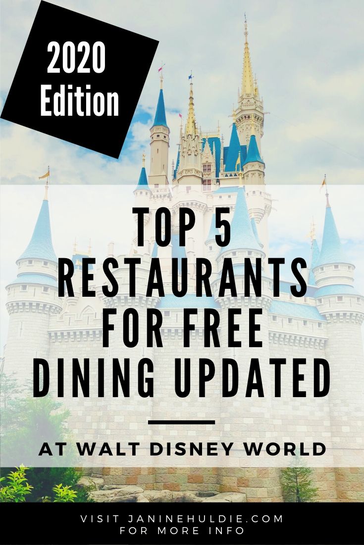 Top Restaurants for Free Dining at Walt Disney World Updated 2020