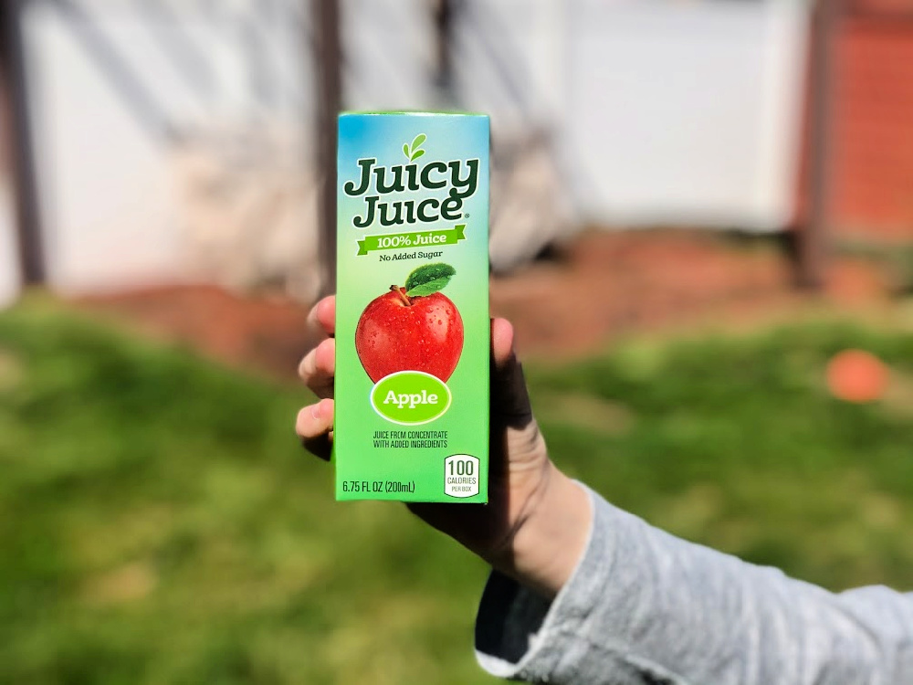 Closeup of Juicy Juice Juice Box