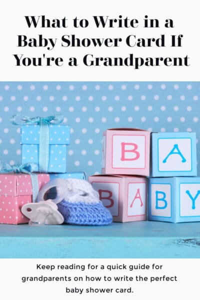 Baby Shower Card Advice for Grandparents