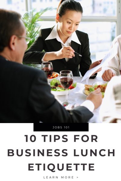 Business Lunch Etiquette Tips