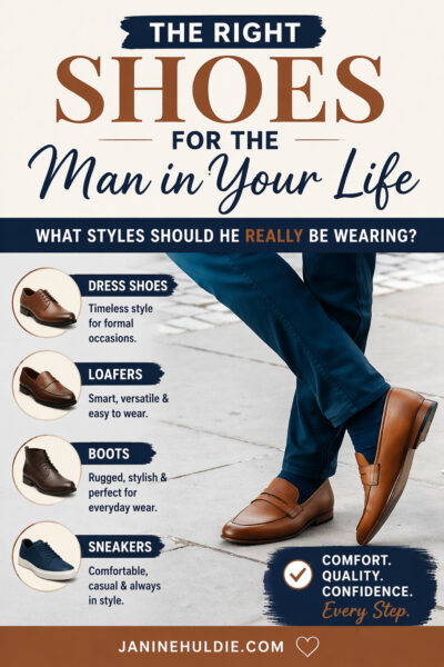 Man wearing brown loafers and stylish pants walking on pavement illustrating essential men’s shoe styles and fashion tips