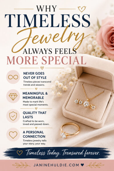 Elegant gold jewelry set with necklace, earrings, and ring displayed in a jewelry box representing timeless and meaningful jewelry pieces